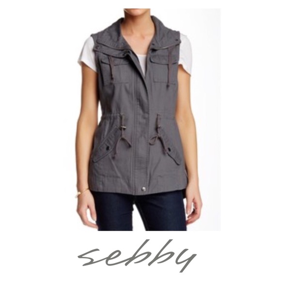 Coats | Sebby Gray Utility Vest | Poshmark